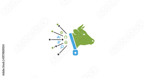 Green Horse Head with Blue Lock.