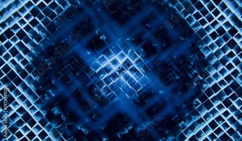 Modern technology wave pattern, geometry, abstract background, 3D illustration.