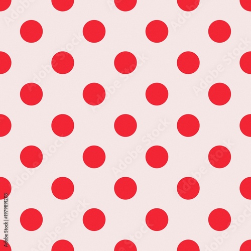 Seamless Vibrant Summer Red Polka Dots Pattern