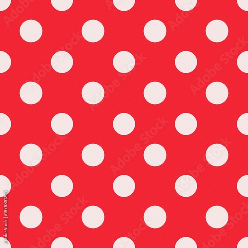 Seamless Vibrant Summer Red Polka Dots Pattern