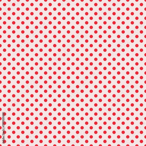 Seamless Vibrant Summer Red Mini Polka Dots Pattern
