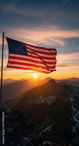 American Flag in Motion – Ultra Realistic AI Generated Patriotic Artwork
