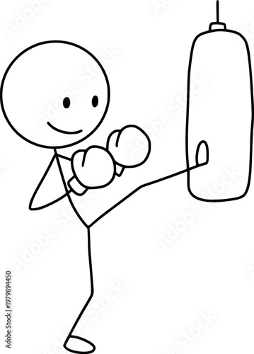 Stickman Boxing Training Punching Bag