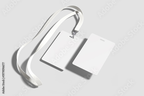 Blank ID card mockup for branding preview