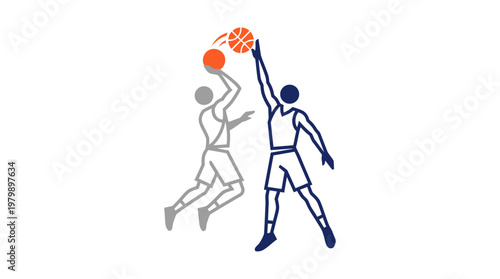 Basketball Player Shooting a Ball Silhouette