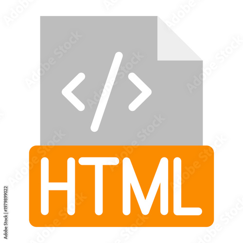 Html File Vector Flat Icon Design