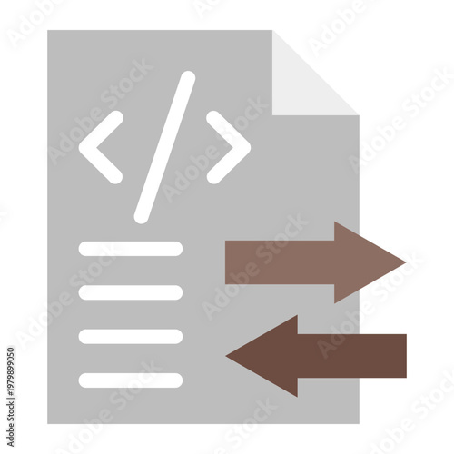 File Transfer Vector Flat Icon Design