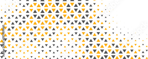 Triangles Vector Abstract Geometric Technology Background. Halftone Triangular Retro Style Simple Pattern. Minimal Style Dynamic Tech Wallpaper. eps 10