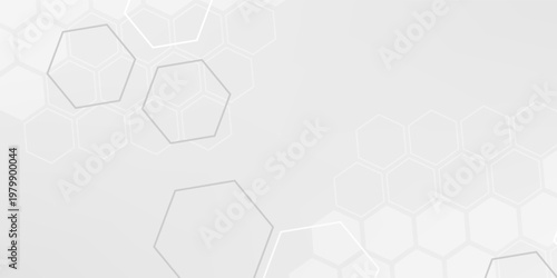 Light gray hexagon technology abstract background soft gradient minimalist honeycomb pattern with subtle hex outlines and faint nodes, cool professional tone, ideal for tech startup product launch