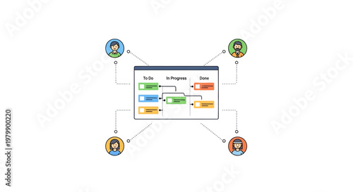 Colorful infographic on a screen.
