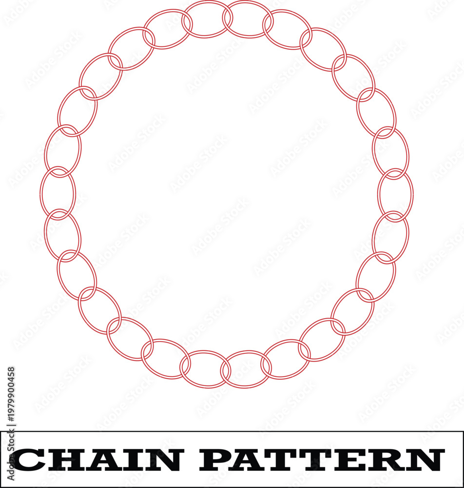 Fototapeta premium Chain pattern with background 
