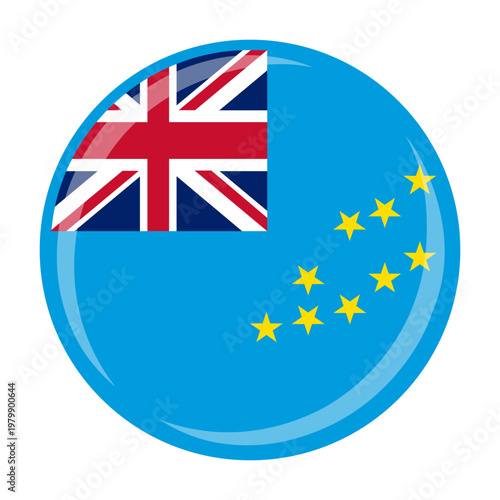 Free Download Tuvalu national round circle flag emblem official icon - GFXLoad