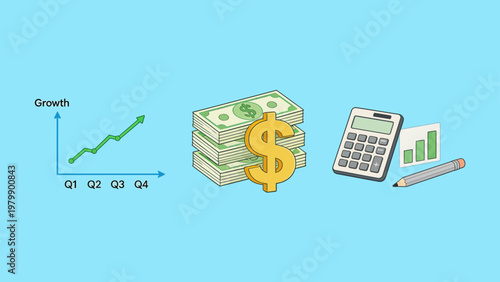 Financial growth chart money calculator