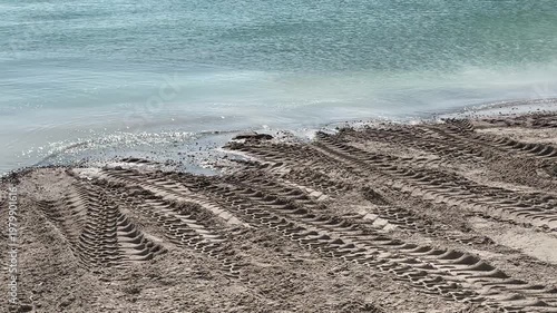 tractor on the beach