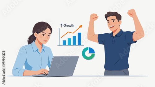 Business growth teamwork