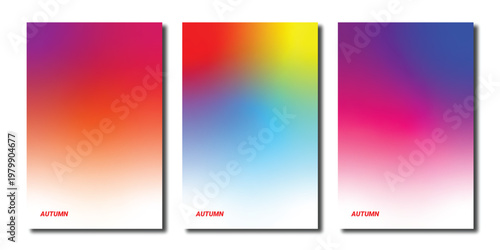 Gradient, colorful backgrounds, 3 rectangles, vibrant, rainbow hues