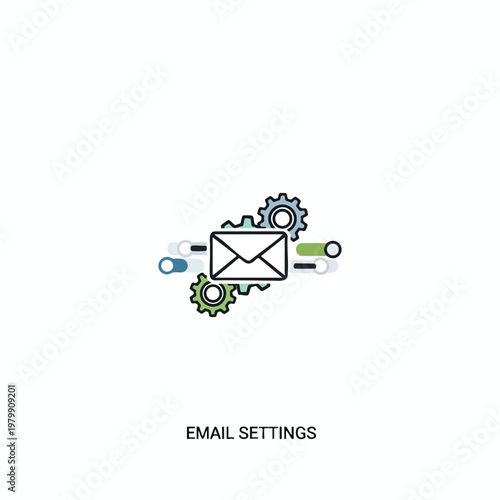 Email Settings and Configuration Icon for Digital Communication