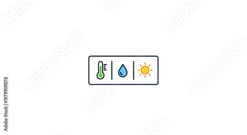 Weather forecast icons on screen.