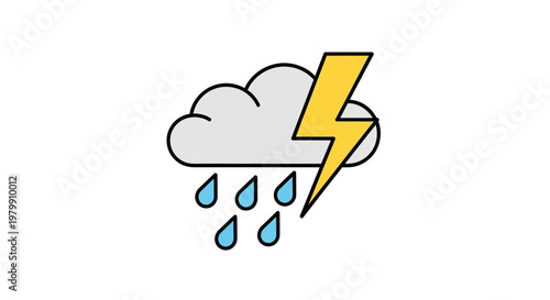 Weather Rain Cloud Stormy Lightning.
