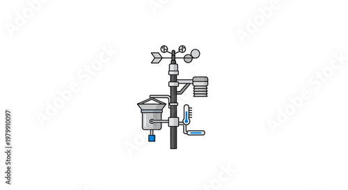 Water Meter With Weather Vane Top.