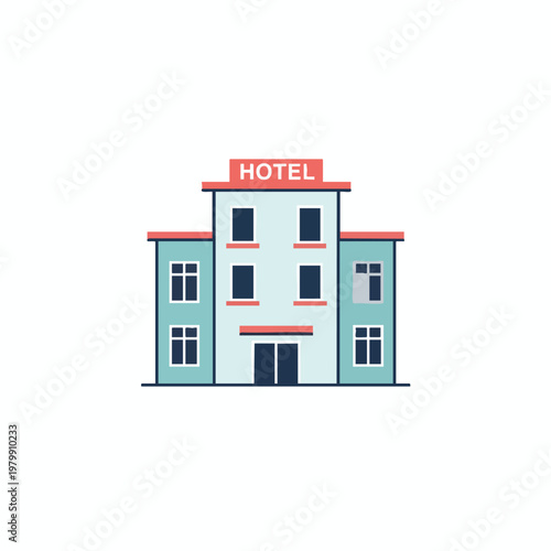 Modern Hotel Building with Stylish Architecture and Welcoming Entrance