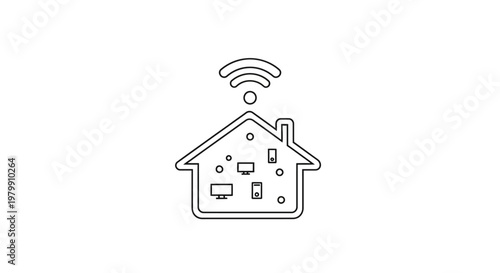 Smart Home Automation System Icon.
