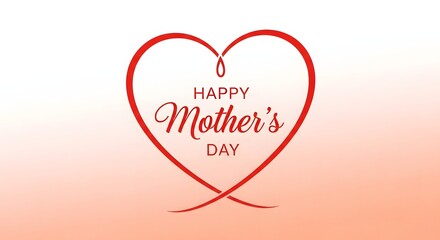 Happy Mother's Day greeting card with heart design