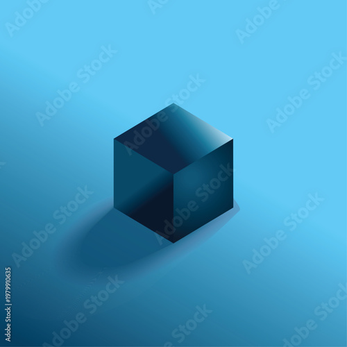 Abstract 3D geometric cube logo design