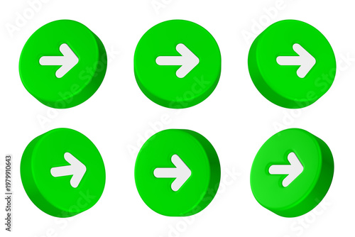 Free Download right arrow icon 3d render circle button - GFXLoad
