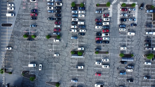 Aerial view of a parking lot in Danbury Connecticut