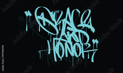 GRACE AND HONOR graffiti tag style design