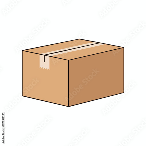 Unopened Cardboard Box for Shipping and Storage Solutions
