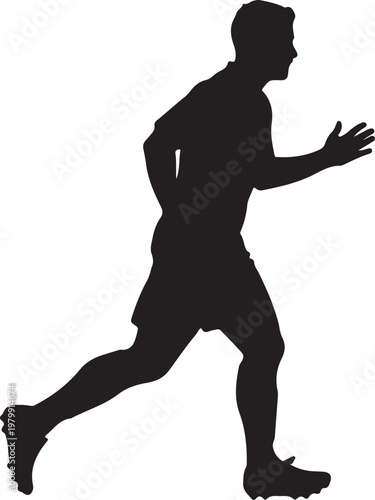 Silhouette of a man running