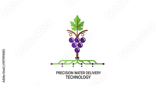 Grapes with green leafy vine stem.