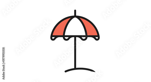 Colorful Beach Umbrella Stand Alone.