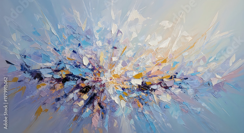 Abstract expressionism a symphony of pastel hues and dynamic brushstrokes