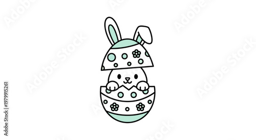 Colorful Easter bunny chocolate candy.