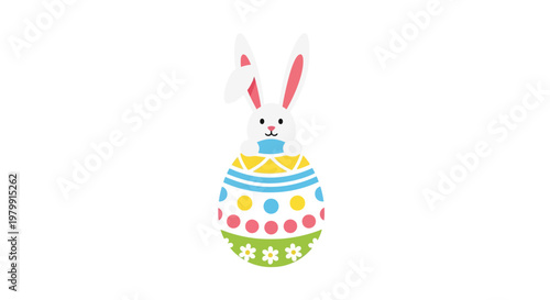 Colorful Easter Bunny Egg Decoration.