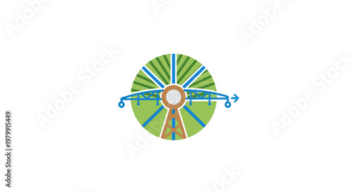 Colorful abstract circular symbol design.