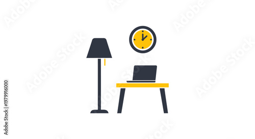 Laptop on a yellow table indoors.