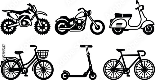 Motocross bike chopper scooter city bicycle electric scooter and road bike