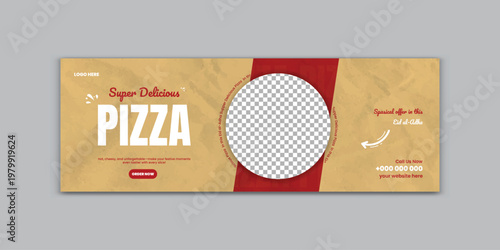 Eid al Adha Food menu and delicious pizza Tumblr Banner Design Template