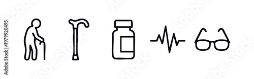 Senior Care and Health Icons