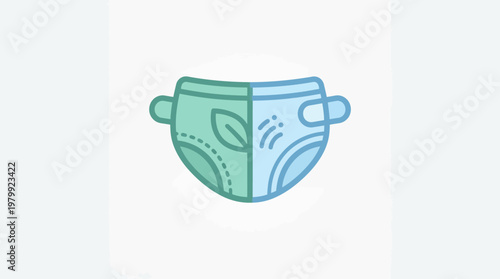 Eco-Friendly Baby Diaper Icon