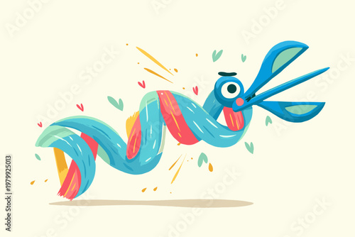 DNA Strand Being Edited by Molecular Scissors in Blue Glow