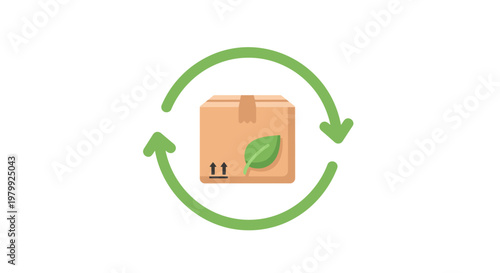 Eco friendly cardboard package delivery box.
