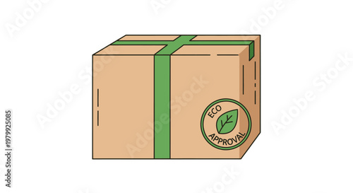 Eco friendly cardboard parcel box.