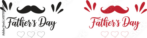 Father's day graphic designs mustaches hands and hearts for celebration