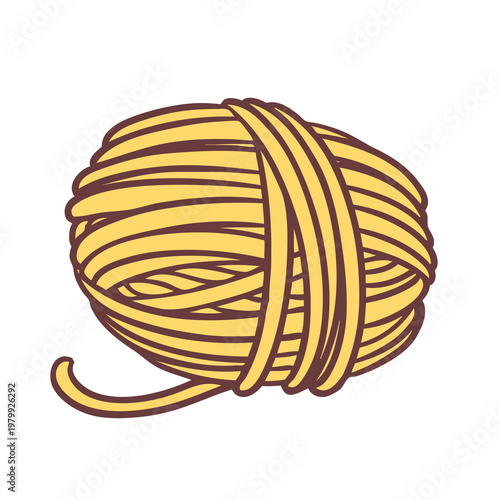 Skein of woolen thread isolated on a white background