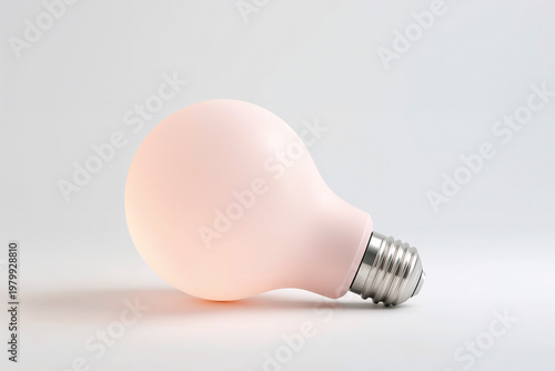 Pink light bulb inspiring sustainable fashion concept